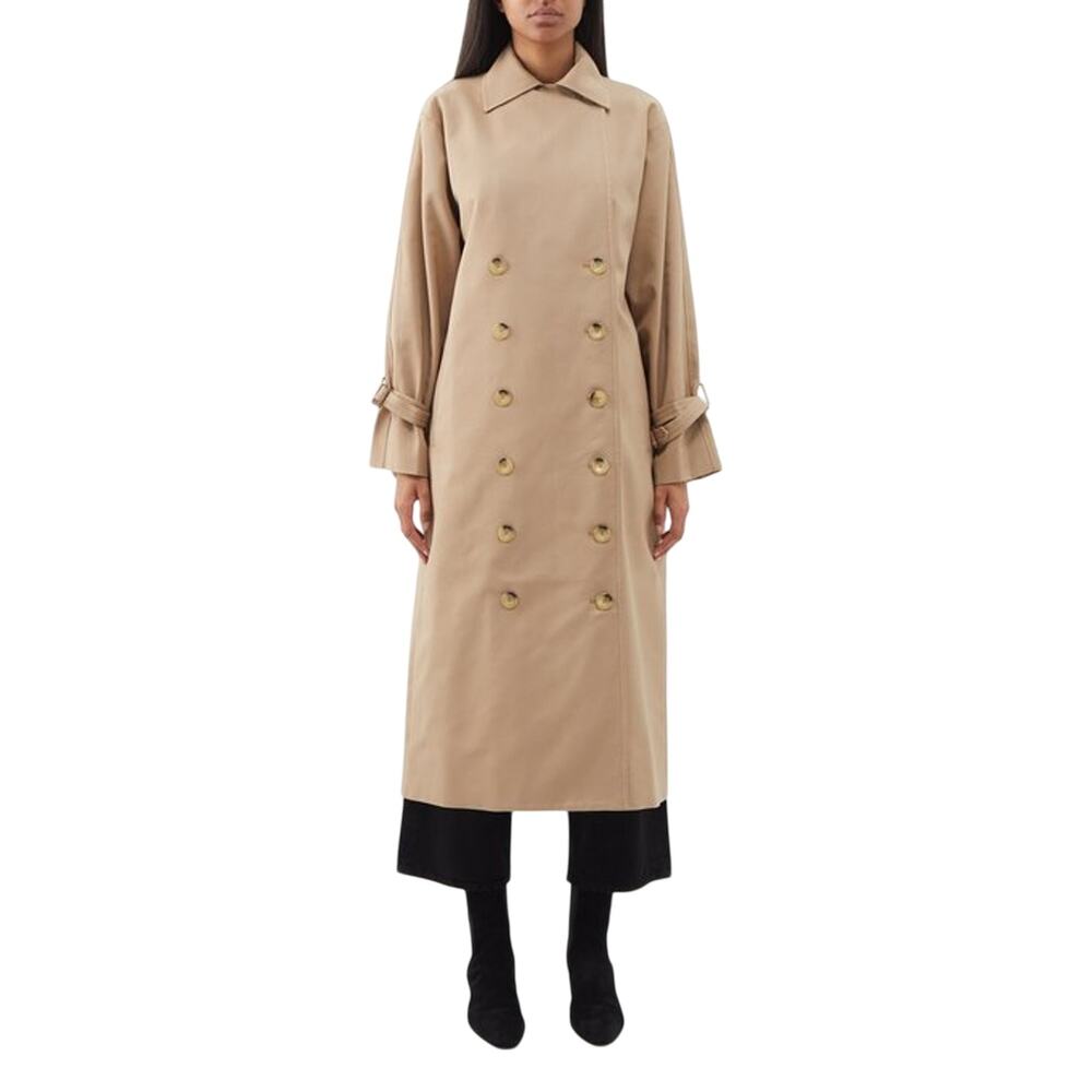 Toteme Beige Double-Breasted Trench Coat